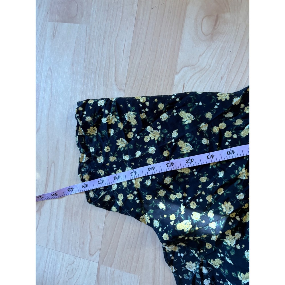 FOR LOVE & LEMONS Ross Midi Dress Floral Ruffle Open Back Size Small - Picture 12 of 12
